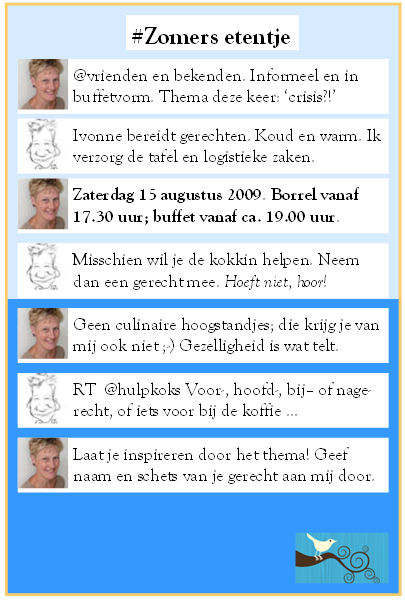 Tweet uitnodiging